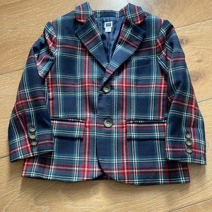 Janie and Jack Plaid Holiday Blazer 2T